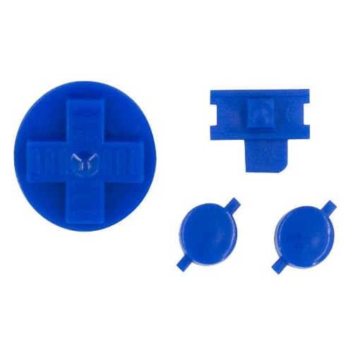 Set Botones Color Azul Solido Para Game Boy (dmg)