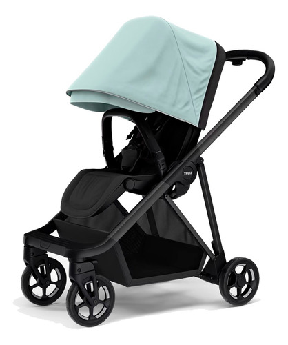 Carrinho De Bebê Shine Alaska Blue Em Preto - Thule Cor Azul Alaska