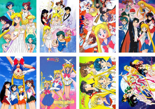 Paquete De 8 Afiches Poster De Sailor Moon