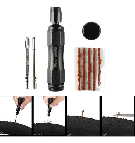 Kit De Reparación De Llantas De Bicicleta Sin Cámara -