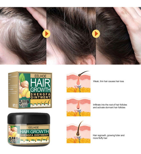 Xinnuo 120ml Aceite Jengibre Denso Crema Crecimiento Cabello