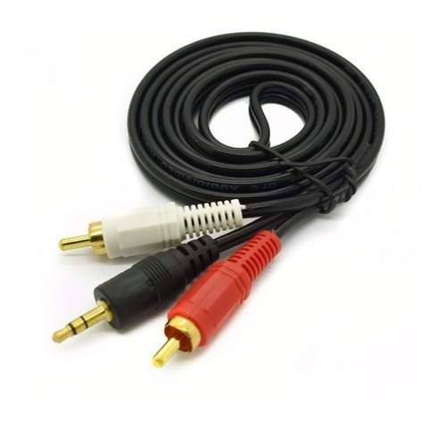 Cable Rca Video Audio Aux Reproductor Sonido Plus3.5mm 2pzas