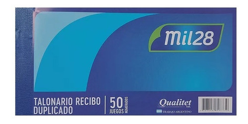 Recibo Mil28 Duplicado X 50 Juegos Num 20x9,7cm (pack X 10u)