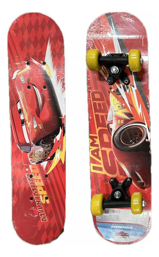 Skate Patineta Cars Premium 60cm X 14cm Madera Niño