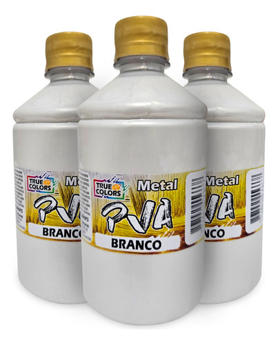 1,5l Tinta Pva Metal Branco (3x 500ml)