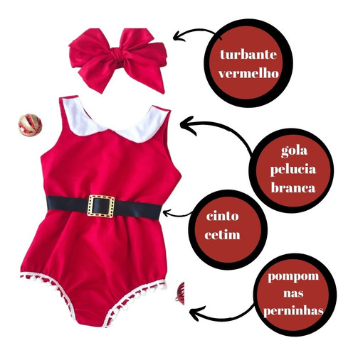 Imagem 3 de 8 de Body Bebê Natal Mamãe Noel Foto Baby