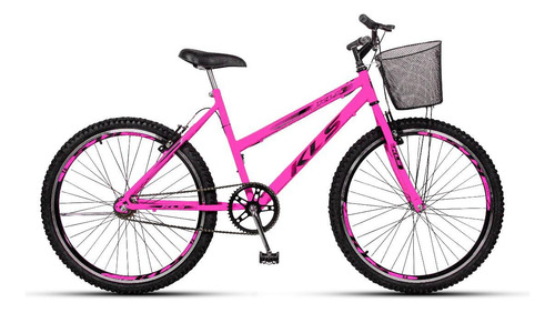 Bicicleta Aro 26 Feminina Sem Marcha Com Cestao  E Aro Aero 