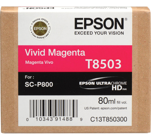 Cartucho Epson Ultrachrome Hd Magenta Vivo P/ Sc-p800 | 80ml