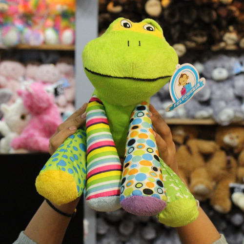 Rana Ranita De Peluche De Colores Dots Suave Pelucheria
