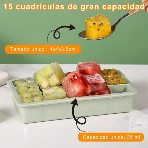 Molde De Hielo De Tres Piezas, Bandeja For Cubitos De Hielo