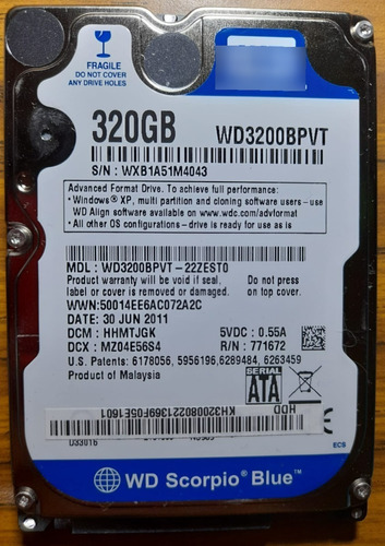 Disco Duro Hdd, Portatil 320gb