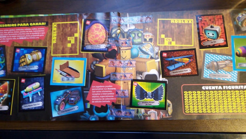 Álbum Roblox Casi Completo Con Varias Figuritas A Pegar (Usado)
