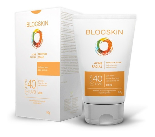 Protetor Solar Blocskin Acneica 80g Fps 40