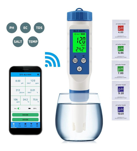 Medidor Smart Multiparámetro 5en1 Ph Ec Con Autocalibración