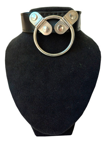 Choker Collar Ecocuero Doblepretal- Apto Vegan - Bdsm 