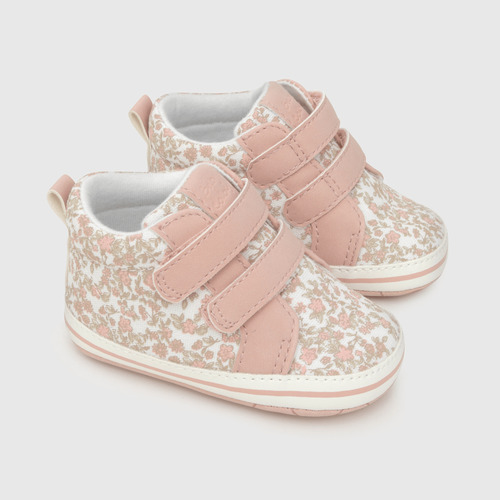 Zapatilla De Niñass Estampada Flores Light Pink (14 A 18)