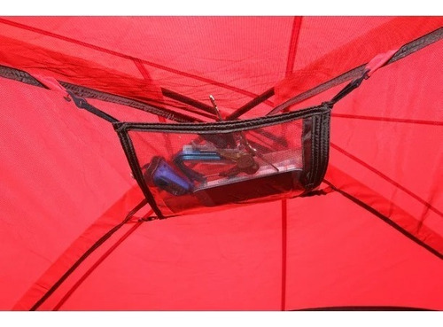 Casa De Campaña Ozark Tienda Acampar 10 Pers. 3 Cuartos Roja Color Rojo/negro