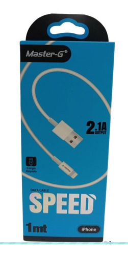 Cable Para iPhone Carga Rápida 2.1a 1mt Master-g