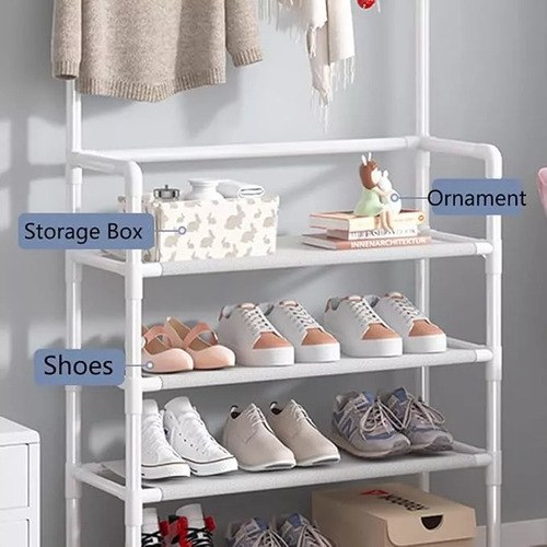 Rack Metálico Zapatera Perchero Zapatero Sencillo