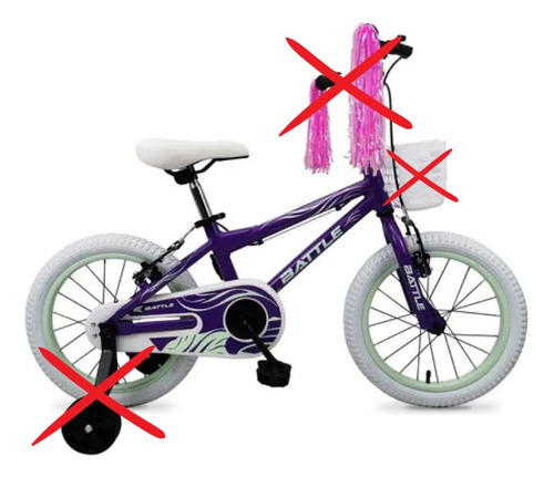 Bicicleta Infantil Battle R16 Frenos V-brake  (Reacondicionado)