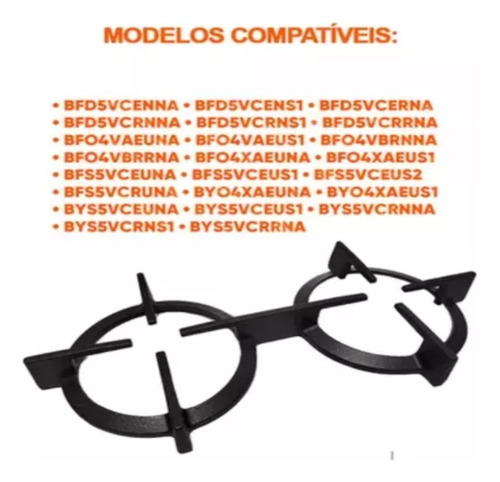 Trempe Grelha Duplo Fogão 5 Boca Brastemp W10911677 Original (Usado)