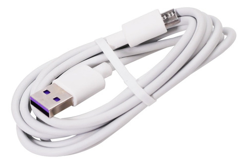 Cable Micro Usb 1mt Blanco Compatible Todas Las Marcas