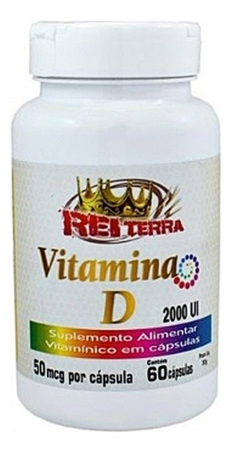 Vitamina D 60 Cápsulas - Rei Terra Sabor sem