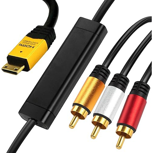 Cable Mini Hdmi A Rca De 6 Pies Con Ic, Hdmi Macho A 3-rca C