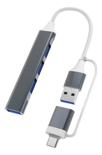 comprar Gris Mini Extension Concentrador Tipo C 4 Puerto Usb 3 0 Hub