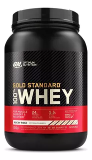 Suplemento En Polvo Optimum Nutrition Gold Standard 100% Whey Proteína Sabor Rocky Road En Pote De 907g