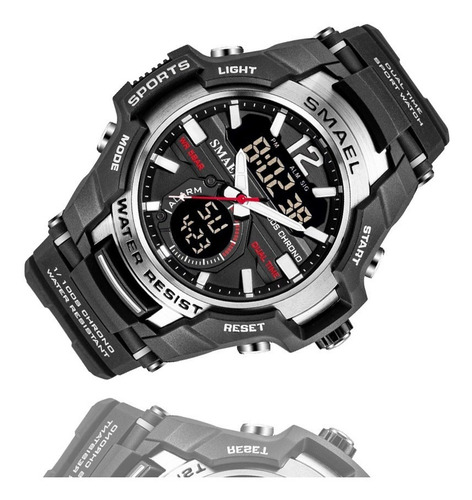 Relógio Smael 1805 Sport Anti-shock Dual-time Silver