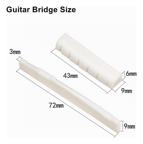 Tuerca De Sillín Miwayrer Bone Bridge Para Guitarra Acústica
