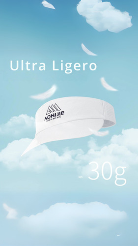 Visera Deportiva Elastizada Running Trail Trekking Aonijie Azul Acero Ajustable (54 A 66cm)