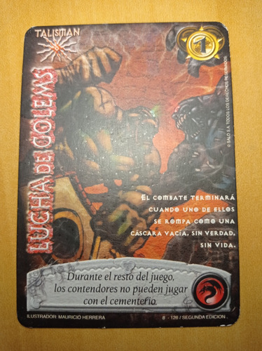 Lucha De Golems. Carta Myl. Segunda Edición