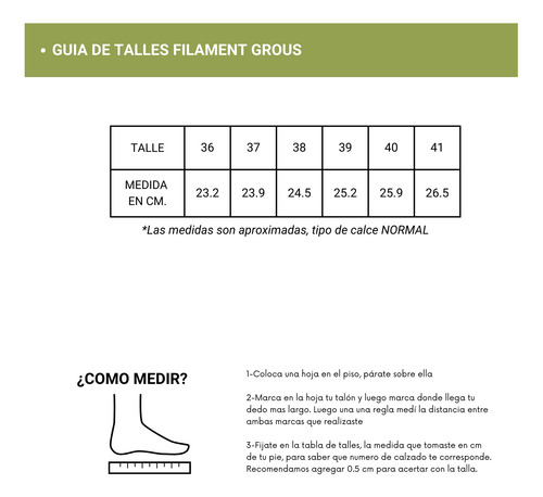 Zapatilla Mujer Urbana Deportivas Filament Grous 36 Al 41