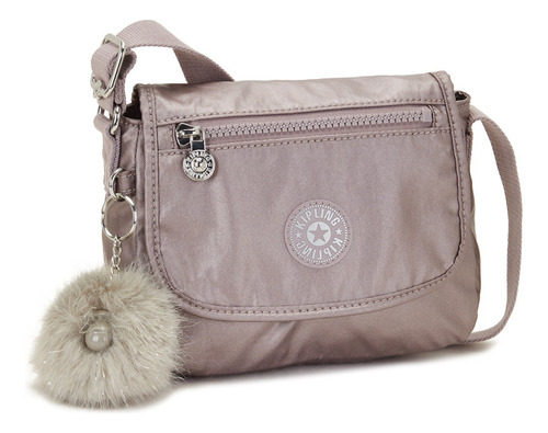 Bolsa Crossbody Kipling Ki44855hc Diseño Lisa  Hazelnut Met Gg