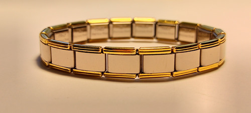 Pulsera Acero Inoxidable Y Oro Italy