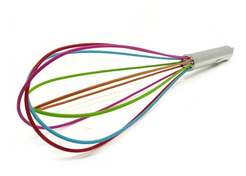 Imagen 2 de 2 de Batidor Silicona Mango Acero 30 Cm