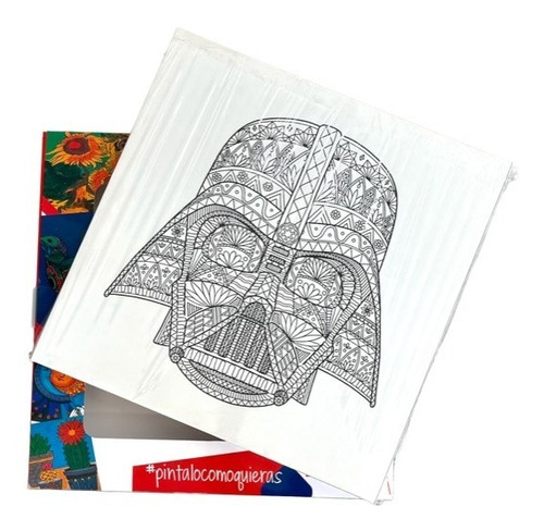 Lienzo Mandala Darth Vader Para Pintar Bastidor Y Colores