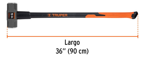 Comba Octagonal 10 Lb Mango Fibra De Vidrio 36 Truper 16540