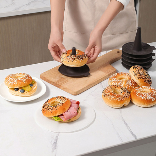 Juego De 6 Moldes De Silicona Para Hornear Bagels,dónut