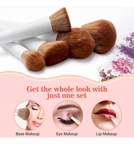 Set De Brochas De Maquillaje Profesional De 20 Piezas, Lu...