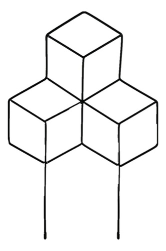 Corona De Soporte Tridimensional Con Forma De Cubo Para Plan