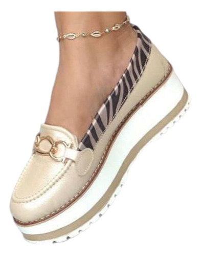 Oxford Zapato Casual En Cuero Para Mujer