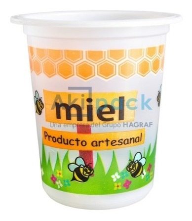 Envase Impreso Miel 1/2 Kilo Con Tapa