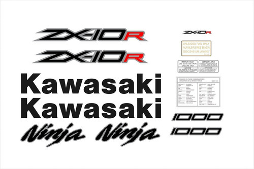 Kit Adesivo Compativel Kawasaki Ninja Zx-10r 2012 Preta A05