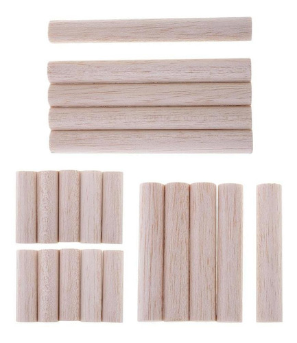 20 Piezas De De Balsa De 15 Mm Sin Terminar, Palos , Varilla