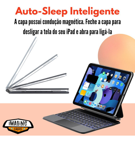 Case Keyboard Slim Encaixe Magnético Para iPad Pro M4 13