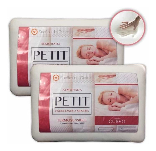 Combo Dos Almohadas Fiberball Petit Viscoelásticas Memory