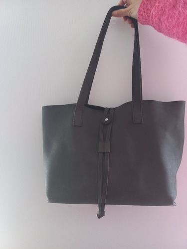 Imagen 3 de 3 de Tote De Cuero- Modelo Lorena-oferta